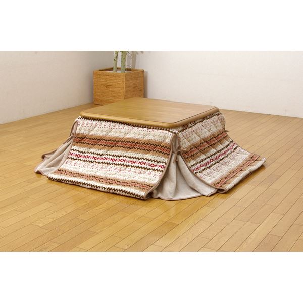 薄掛け こたつ布団 【単品 アイボリー 280×320cm】 折りたたみ整理 収納 可 起毛 フランネル ゆったりーな 省スペース 〔リビング〕 乳の通販は