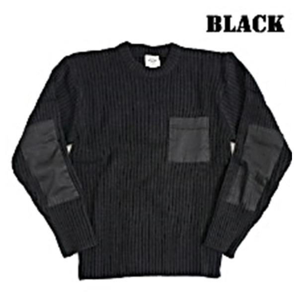 米軍 タイプ コマンド セーター Sサイズ ブラック アクリル ポケット付
