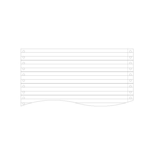 トッパンフォームズ スリーラインフォーム15×11インチ 1P 古紙再生紙 SN1513 1箱（2000セット） 送料無料 7,632円