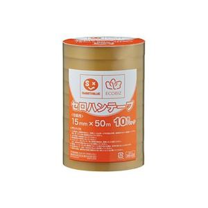 (業務用30セット) ジョインテックス セロハンテープ15mm×50m10巻 B641J オフィスでの必需品 便利な接着テープまとめセット 業務用30セッ