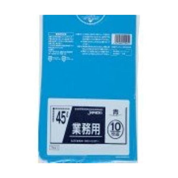 業務用45L 10枚入025LLD+メタロセン青 TM41 【（60袋×5ケース）300袋セット】 38-284 送料無料