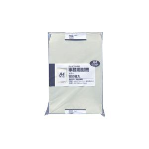 (まとめ) クラフト封筒カラー(100枚パック) 角2 PK-121M グレー 100枚入 【×2セット】 送料無料