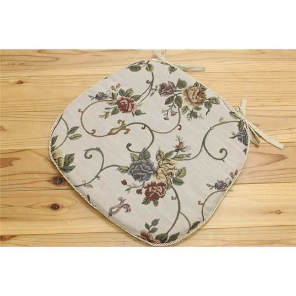 クッション 【馬蹄型 花柄 エレガンス アイボリー】 約45×43cm 4枚組 綿混 〔リビング ダイニング テレワーク〕 乳白色  送料無料の通販はau PAY マーケット 株式会社夢の小屋 au PAY マーケット－通販サイト