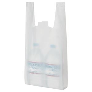 （まとめ） TANOSEE 乳白レジ袋 25号 ヨコ215×タテ480×マチ幅125mm 1パック（100枚） 【×20セット】 送料無料の通販は