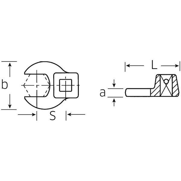 STAHLWILLE（スタビレー） 540-25 （3／8SQ）クローフットスパナ