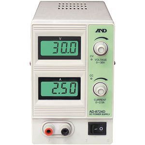 A&D(エーアンドデイ)電子計測機器 直流安定化電源(30V、2.5A)AD-8724D 2つの使い方であなたの電力を安定化 最新型直流電源30V、2.5Aがあ