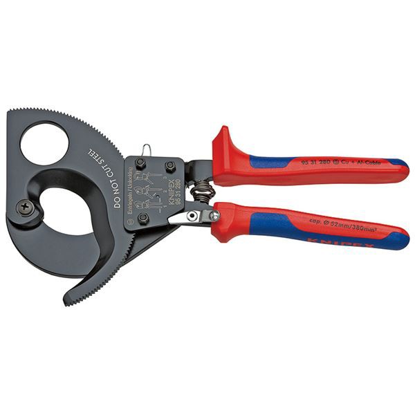 KNIPEX（クニペックス）9531-280 ケーブル 配線 カッター（ラチェット式） 驚異的な切断力を持つ、力を抑えても高いパフォーマンスを発揮