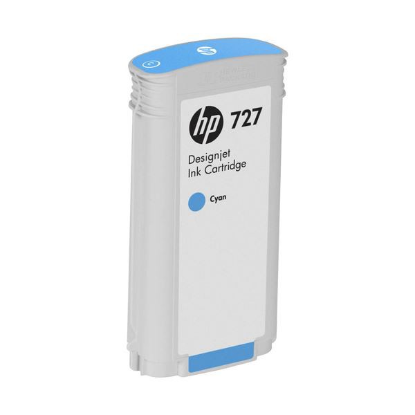 （まとめ） HP727 インクカートリッジ 染料シアン 130ml B3P19A 1個 【×3セット】 鮮やかな色彩を極める 高品質インクの真髄 驚きの130m