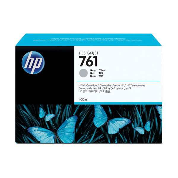 まとめ） HP761 インクカートリッジ グレー 400ml 染料系 CM995A 1個