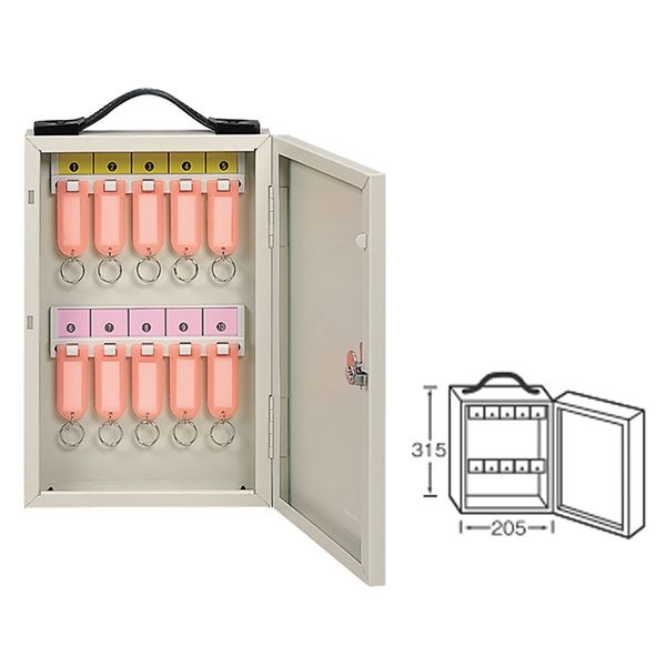 ワールド キーボックス兼用型 K-10 10本掛用【0904-03010】 鍵の管理と整頓を一挙に解決 スペースを有効活用するユニークな鍵収納ボックス K-10 10本掛け【0904-03010】 送料無料の通販は 4,919円