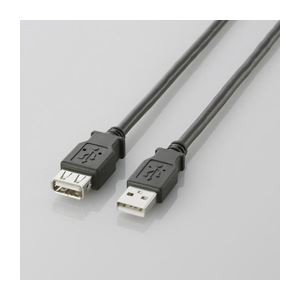 (まとめ) USB2.0延長ケーブル 配線 (A-A延長タイプ) U2C-E05BK【×10セット】 送料無料