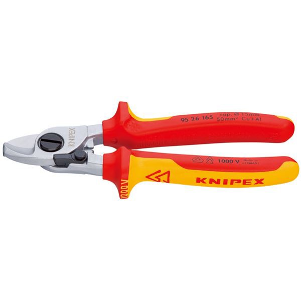 KNIPEX（クニペックス）9526-165 絶縁ケーブル 配線 カッター（バネ付）1000V（SB） 送料無料