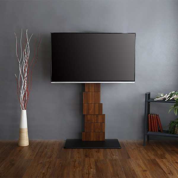 デザイン テレビスタンド 約幅75cm ハイスイングタイプ ウォールナット 金属 スチール 高さ調節可能 リビング インテリア家具 組立品 送の通販は 20,612円