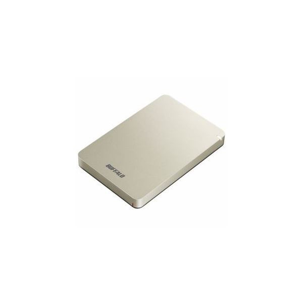 BUFFALO ポータブルHDD ゴールド 1TB HD-PGF1.0U3-GLA 送料無料