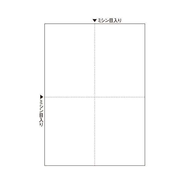 （まとめ）TANOSEEマルチプリンタ帳票(スーパーエコノミー) A4 白紙 4面 1冊(100枚) 【×20セット】 送料無料の通販は