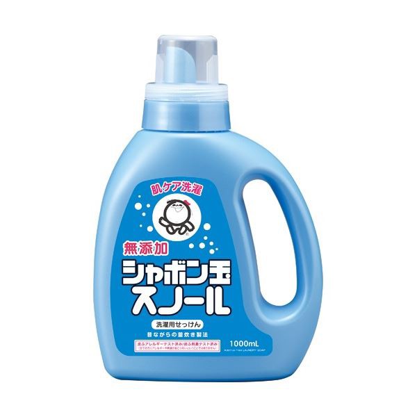 (まとめ) シャボン玉石けん シャボン玉 スノール本体 1000ml 1本 【×5セット】 自然派の洗濯用液体石けん (まとめ) ピュアな泡立ち 石け