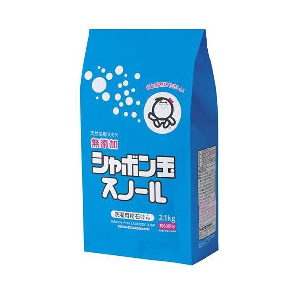 (まとめ) シャボン玉石けん 粉石けんスノール紙袋 2.1kg 1個 【×5セット】 送料無料