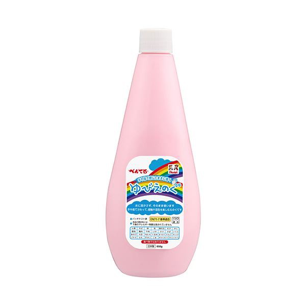 (まとめ) ぺんてる ゆびえのぐ 650g ももいろWHGT15 1本 【×10セット】 指先で遊ぶ新感覚 水に触れずに楽しむ不思議なえのぐ 色とりどり