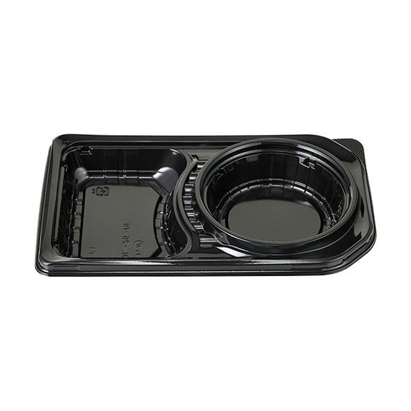 （まとめ）エフピコチューパ デリカランチ DL-25-15 本体 黒 CP580272 1パック（50枚） 【×5セット】 送料無料