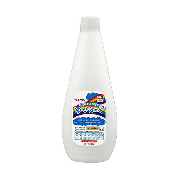 (まとめ) ぺんてる ゆびえのぐ 650g しろWHGT29 1本 【×10セット】 指先で遊ぶ新感覚 水に触れずに楽しむ不思議なえのぐ 白いワクワクが