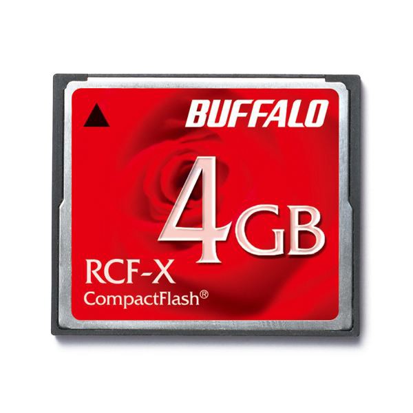 (まとめ）バッファロー コンパクトフラッシュ4GB RCF-X4G 1枚【×3セット】 驚異的な性能を持つ、コンパクトフラッシュの王者 4GBの容量