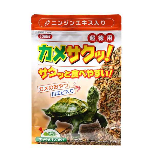 （まとめ）コメット カメサクッ超徳用 300g (ペット用品)【×40セット】 栄養満点 ニンジンエキスと川エビのパワーが詰まったスーパーフ