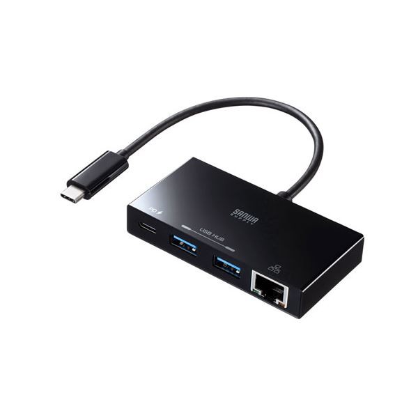 USB Type-Cハブ付き ギガビットLANアダプタ USB-3TCH20BK 送料無料