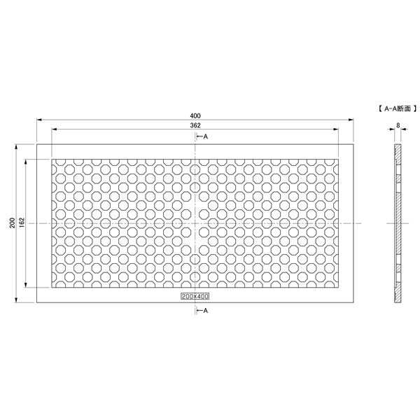 水上 床下換気孔 通風パネル 縦200×横400mm [50枚入] 【0002-02102】 快適な空気循環を実現 床下換気孔の新定番 縦200×横400mmの通風パ