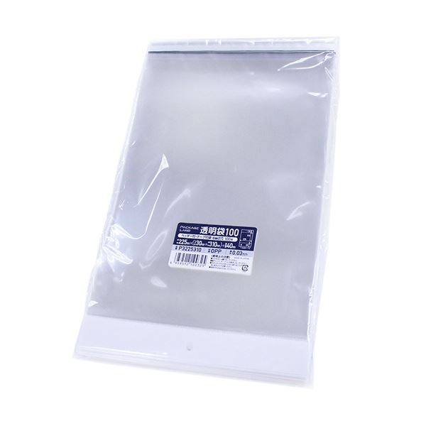 （まとめ） TANOSEE OPP袋 フラット グリーティングカード用 125×180mm 1セット（500枚：100枚×5パック） 〔×4セット〕 まとめ） TANOSEE OPP袋 フタ・テープ付グリーティングカード用 125