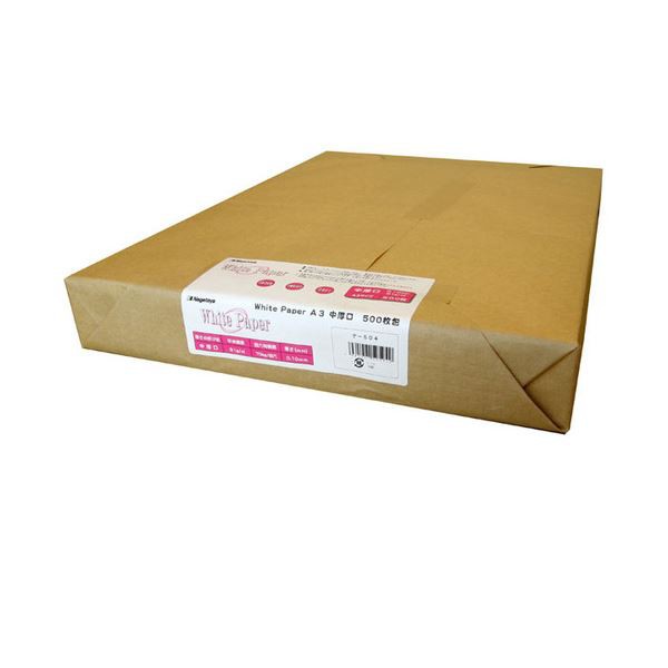 (まとめ) 長門屋商店 ホワイトペーパー A3 中厚口 70kg ナ-504 1冊(500枚) 【×5セット】 白 送料無料