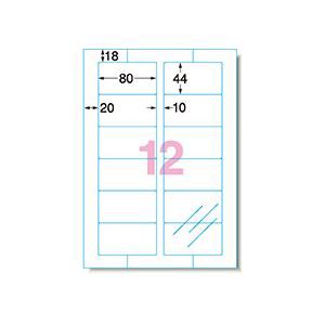 まとめ) エーワン 透明保護フィルム A4変型12面 ラベルサイズ80×44mm