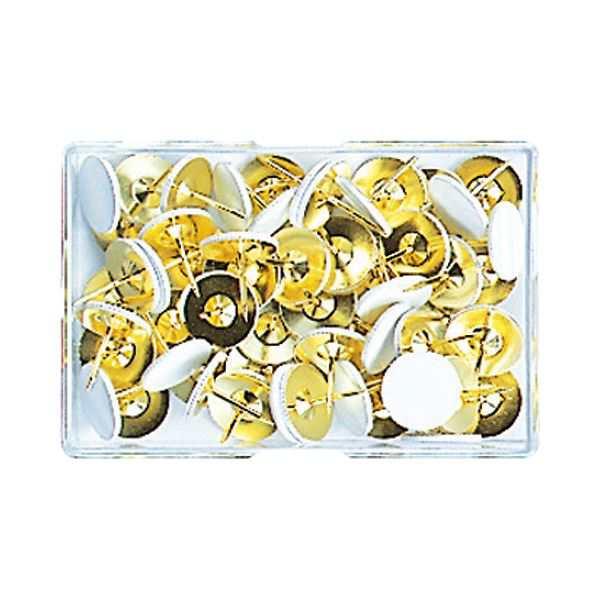 （まとめ） ミツヤ 着色画鋲足長 白TNL-01-WH 1ケース（40本） 【×30セット】 美しく彩られた装飾画鋲 まとめて使える カラフルな画鋲 の通販は