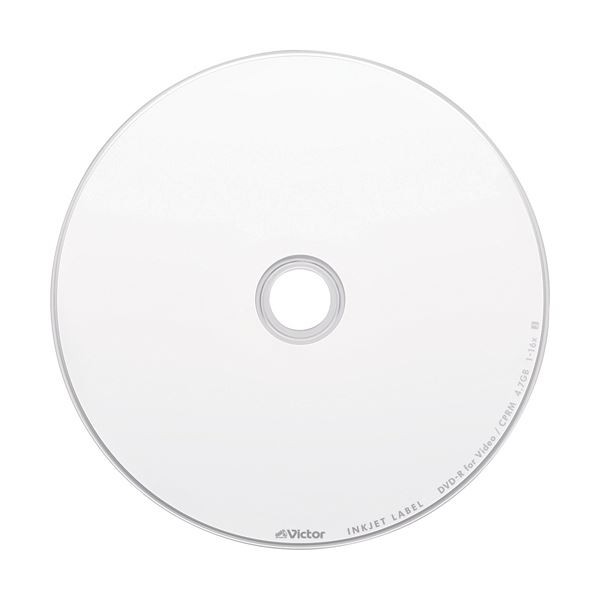 （まとめ）JVC 録画用DVD-R 120分1-16倍速 ホワイトワイドプリンタブル スピンドルケース VHR12JP20SJ1 1パック（20枚）【×5セット】 白