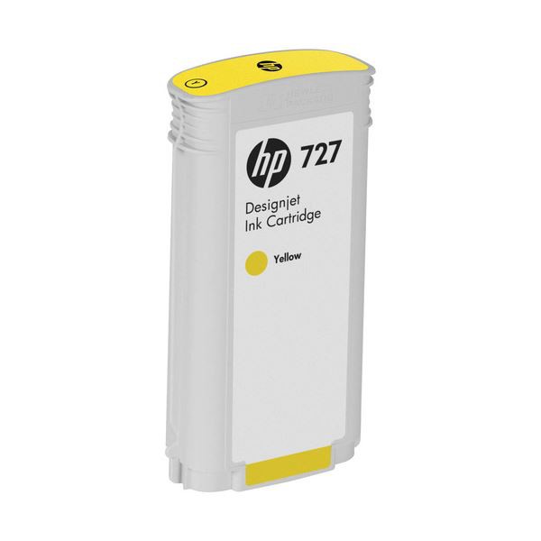 まとめ) HP727 インクカートリッジ 染料イエロー 130ml B3P21A 1個