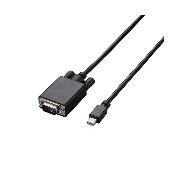 【5個セット】 Mini DisplayPort-VGA変換ケーブル 配線 /2m/ブラック AD-MDPVGA20BKX5 黒 送料無料