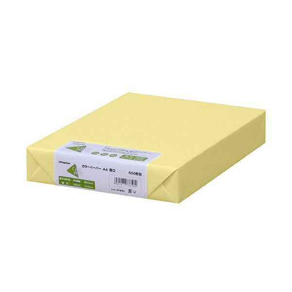 (まとめ) 長門屋商店 Color Paper A4厚口 クリーム ナ-3353 1冊(500枚) 【×5セット】 送料無料