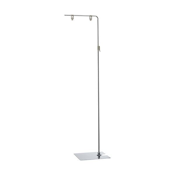 店研創意 ストア・エキスプレスフロアスタンド クロームメッキ W360×D300×H1400~2500mm 1台 【×10セット】 送料無料の通販は 67,806円