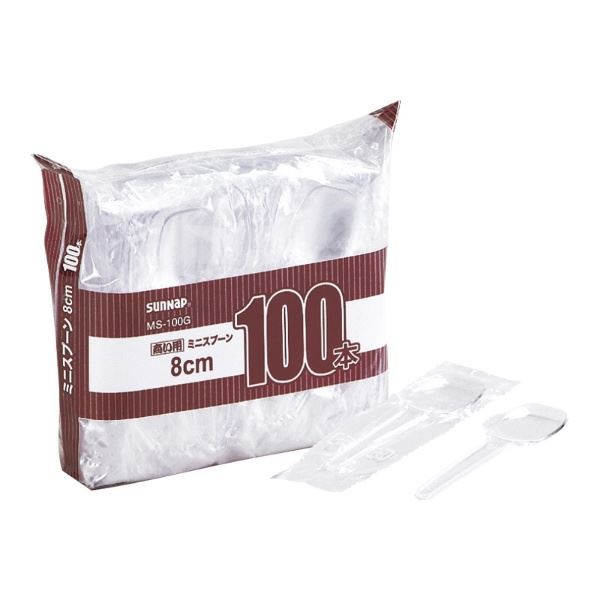 まとめ) ミニスプーン/使い捨て食器 【8cm 100本入】 アウトドア まとめ) ミニスプーン/使い捨て食器 【8cm 100本入】 アウトドア