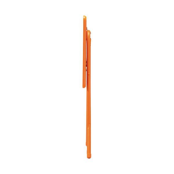 （まとめ）ホームスタイリング タッチフォールディングテーブル 机 S 幅560×奥行420mm オレンジ 1台 【×3セット】 送料無料