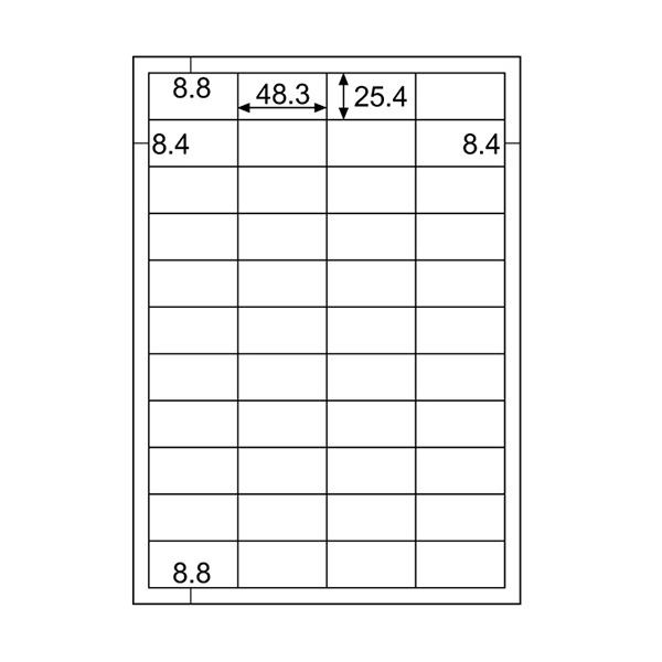 (まとめ) ヒサゴ エコノミーラベル A4 44面48.3×25.4mm 四辺余白 ELM022S 1冊(30シート) 【×10セット】 送料無料