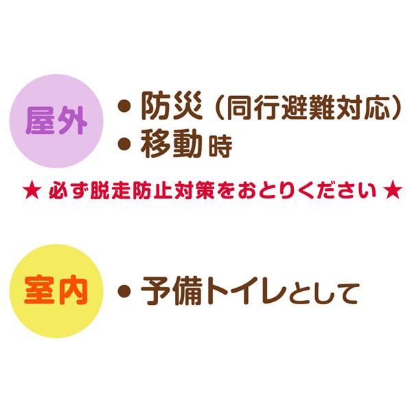 （まとめ）ポータブル トイレ 黒（ペット用品）【×12セット】 持ち運びに便利な折りたたみ式ポータブルトイレ 黒（ペット用品）【12個セ