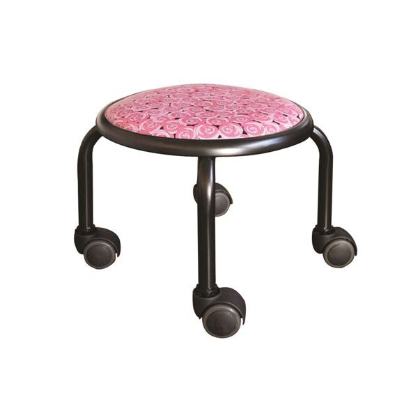 スタッキングチェア (イス 椅子) /丸椅子 (イス チェア) 【同色4脚セット ローズ×ブラック】 幅32cm 日本製 国産 黒 送料無料の通販は