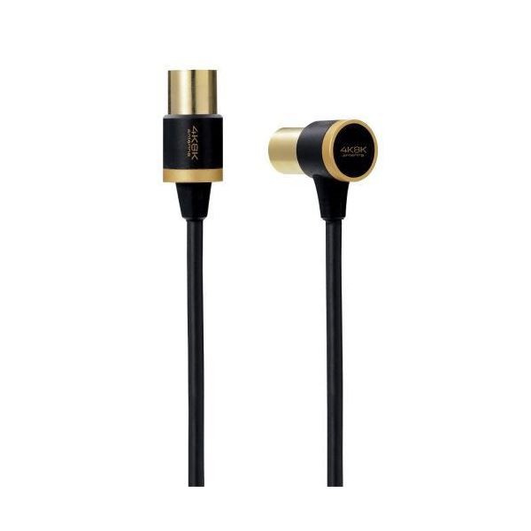 （まとめ） TV接続用アンテナケーブル 配線 DH-ATLS48K10BK 【×5セット】 送料無料の通販は