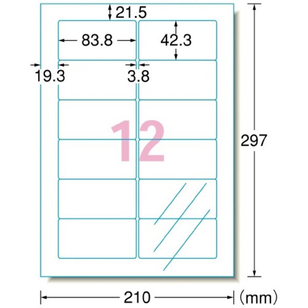 (まとめ) エーワン レーザーラベル 31581 透明タイプ A4 12面10枚 【×10セット】 透明なA4サイズのレーザーラベル、12面10枚セット 使い
