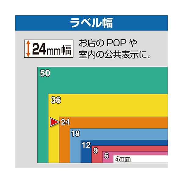 まとめ）キングジム テプラ PROテープカートリッジ マットラベル 24mm