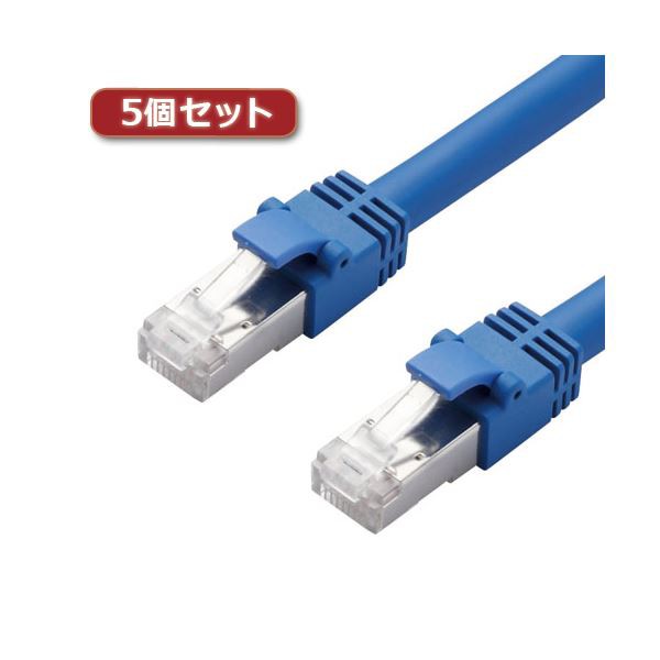 【5個セット】 LANケーブル 配線 /CAT7/3m/ブルー LD-TWS/BU3X5 青 エレコムの革新的なLANケーブル、CAT7規格で更なる高速化を実現 3mの