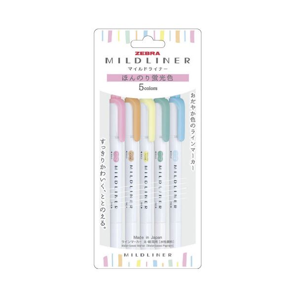 (まとめ) ゼブラ マイルドライナー新P ほんのり蛍光色 5色 WKT7-5C-N 【×30セット】 送料無料