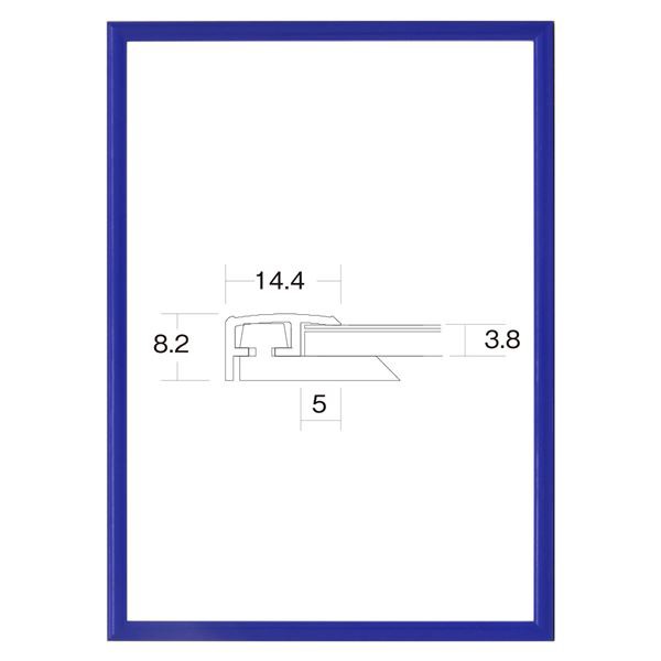 大額 額縁 ブルー A2 かる フレーム カラーズ 5015