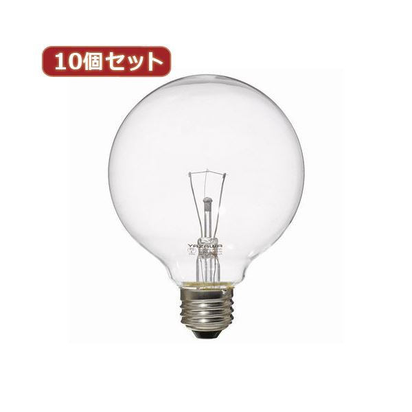 （まとめ）YAZAWA 10個セット ボール電球40W形クリア GC100V38W95X10【×2セット】 明るさ満点 40W形クリアボール電球が10個セットでお得