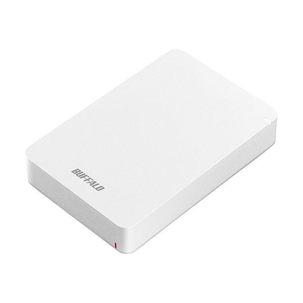 バッファロー MiniStation USB3.1（Gen1）対応 耐衝撃ポータブルHDD 4TB ホワイト HD-PGF4.0U3-GWHA 1台 白 送料無料